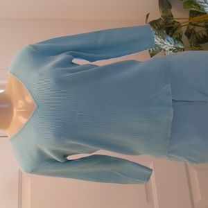 Turquoise cotton sweater